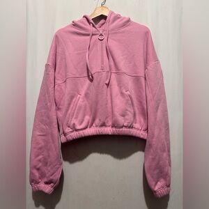 ALO Yoga Pink Cropped Hoodie